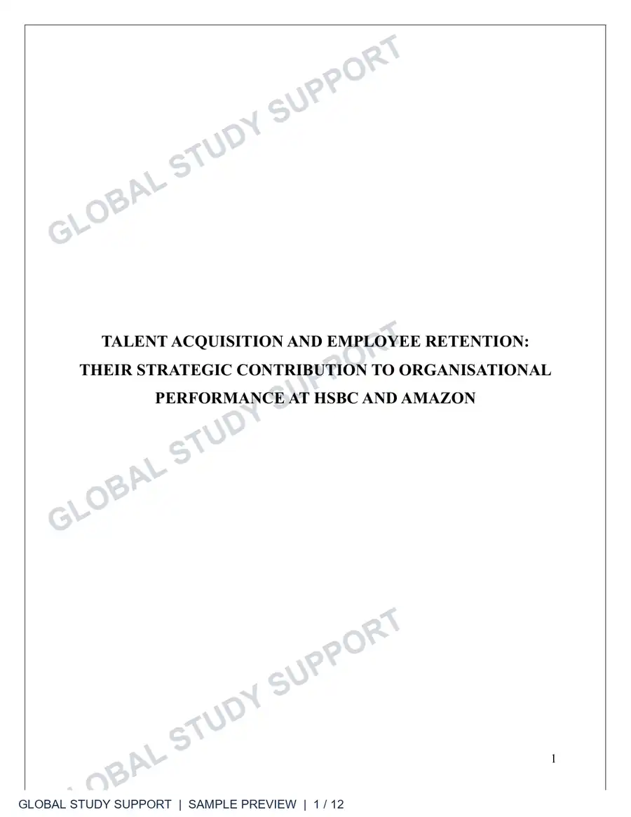 Talent Acquisition and Retention Report report preview